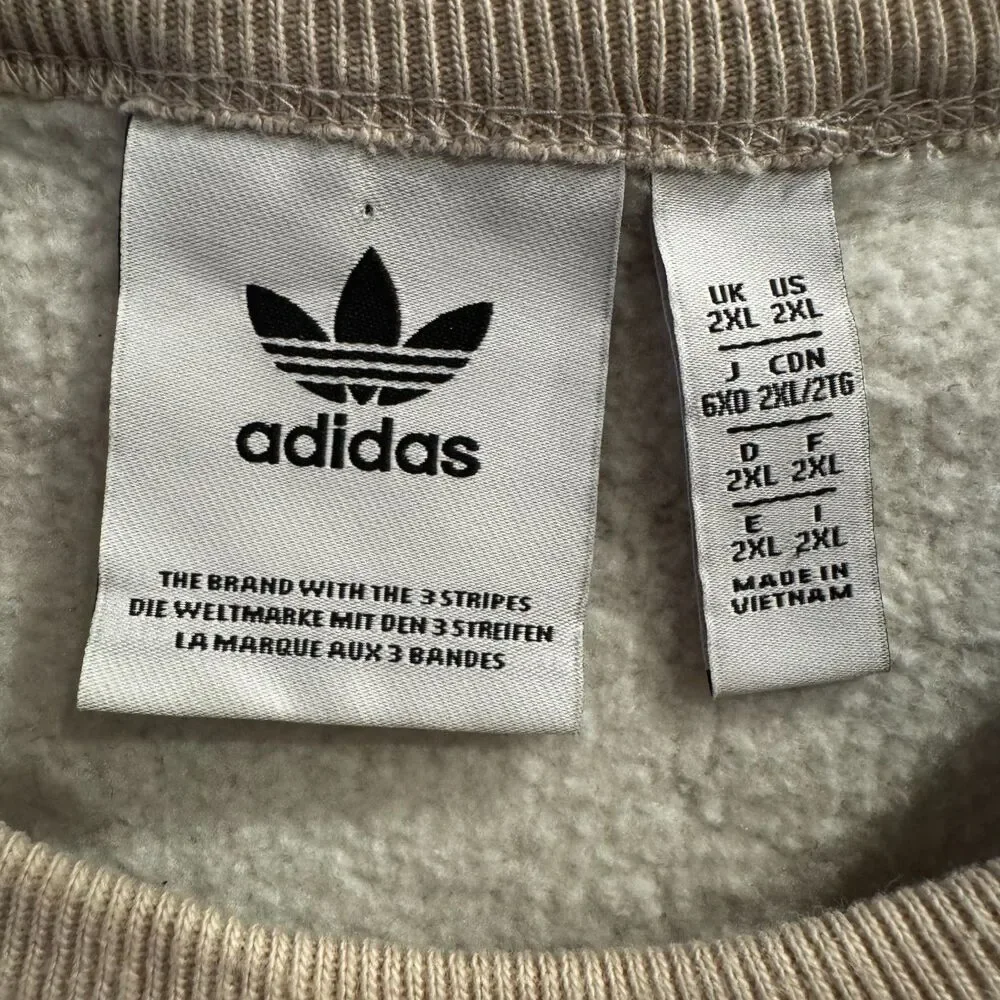 Adidas Originals R.Y.V. Brown Beige Camouflage Crewneck Sweatshirt Men's 2XL